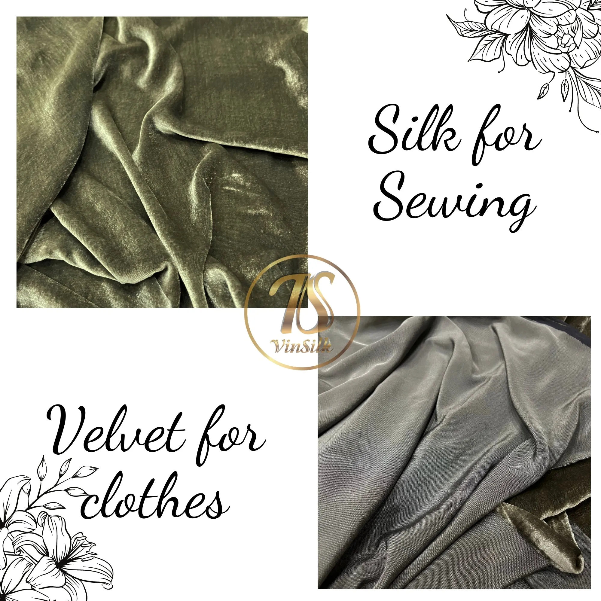 100% Pure Mulberry Silk Velvet Fabric - Luxury Silk Velvet - Silk for sewing - Dress making