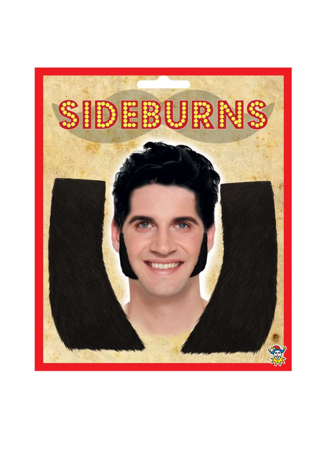 12-Pack Sideburns Set (10.5cm) - Instant Facial Hair for All Occasions