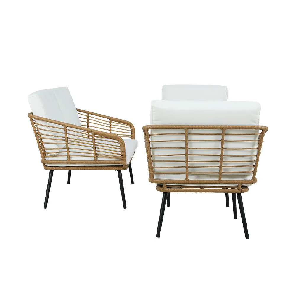 4-Piece Rattan Sofa Set, UV-Resistant, Cushions Gardeon