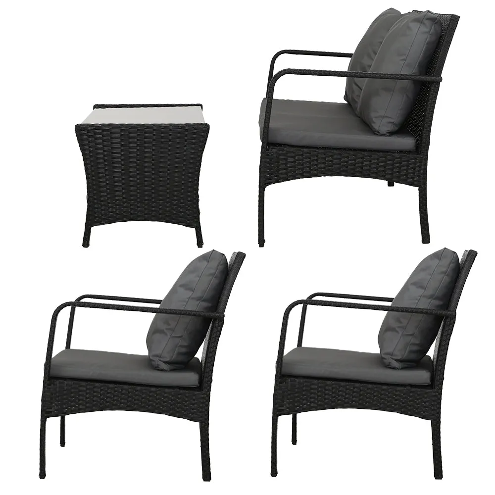 4-Piece UV-Resistant Wicker Outdoor Sofa Set, Gardeon