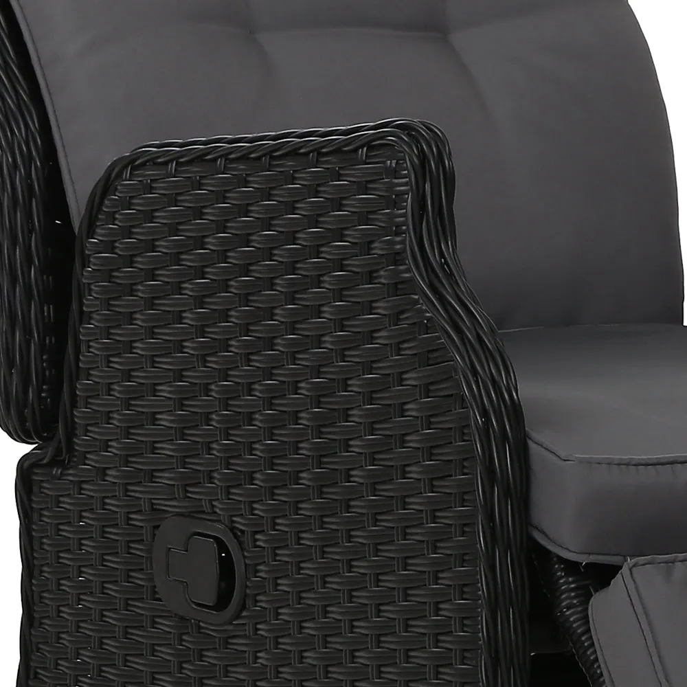Adjustable Outdoor Wicker Recliner Chairs Set, Gardeon
