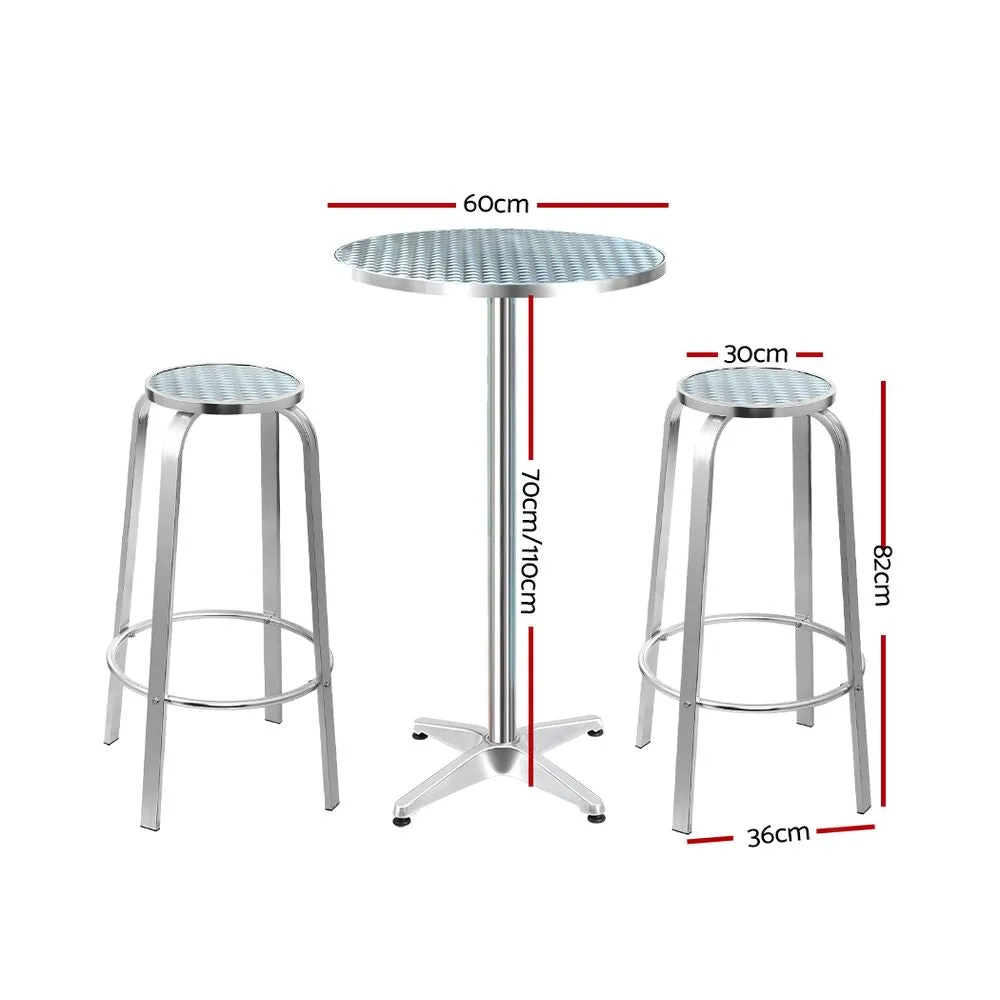 Adjustable UV-Resistant Outdoor Bar Set - 3-Piece Gardeon