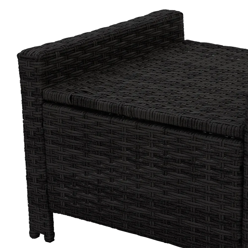 Adjustable Wicker Recliner Set with Ottoman, Outdoor - Gardeon