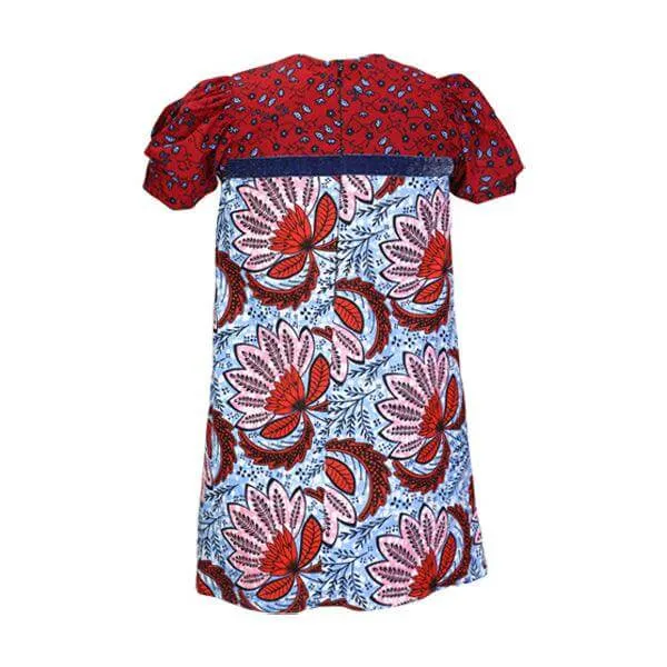 ANKARA DRESS WITH HAIRBOW