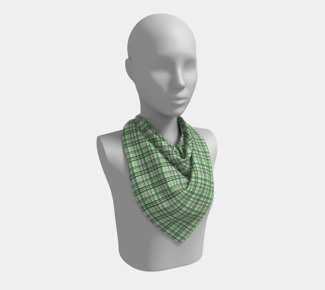 Aromantic Madras Plaid  Square Scarf