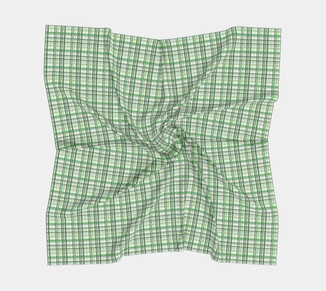 Aromantic Madras Plaid  Square Scarf