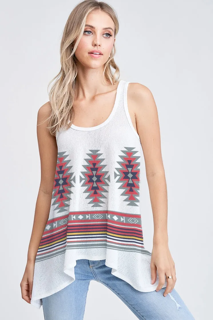 AZTEC KNIT TANK TOP