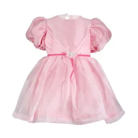 BABY GIRLS PINK ORGANZA BALL DRESS