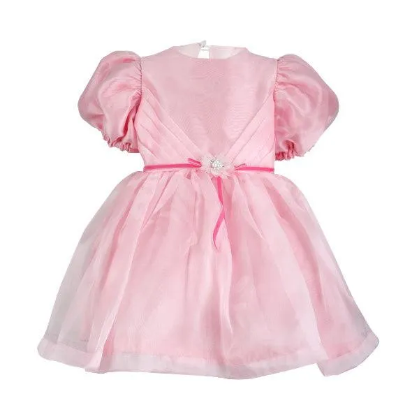 BABY GIRLS PINK ORGANZA BALL DRESS
