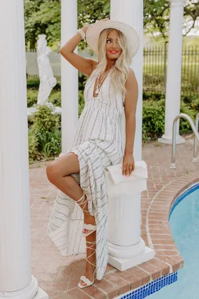 Bahama Nights Halter Maxi in Ivory