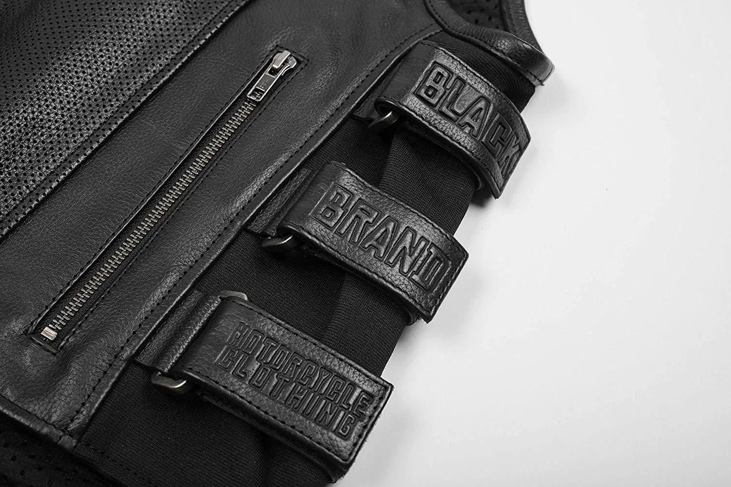 Black Brand Ice Pick Men's Perforated Kooltek Leather Vest
