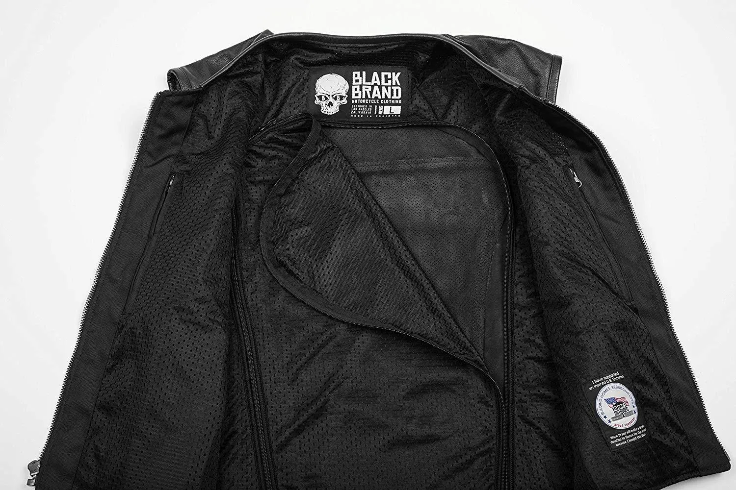 Black Brand Ice Pick Men's Perforated Kooltek Leather Vest