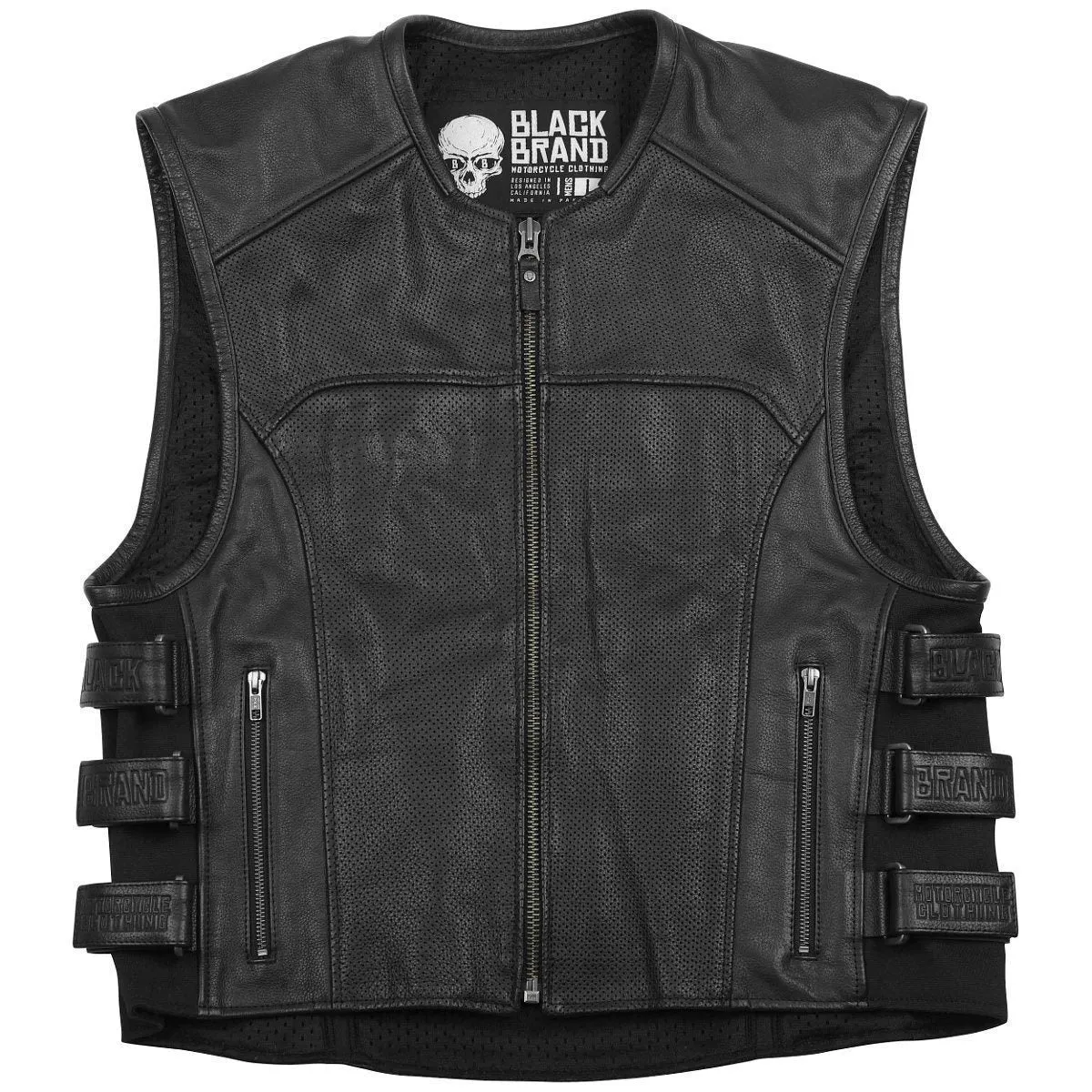 Black Brand Ice Pick Men's Perforated Kooltek Leather Vest