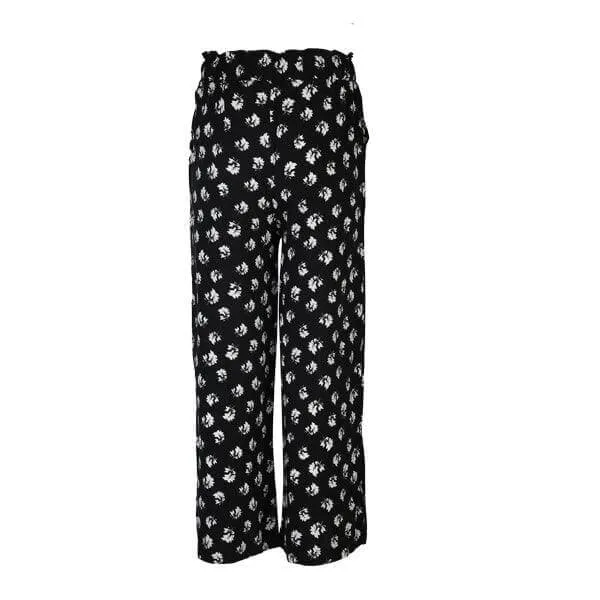 BLACK FLORAL TROUSER SET FOR GIRLS