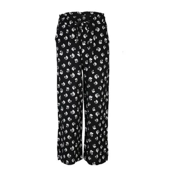 BLACK FLORAL TROUSER SET FOR GIRLS