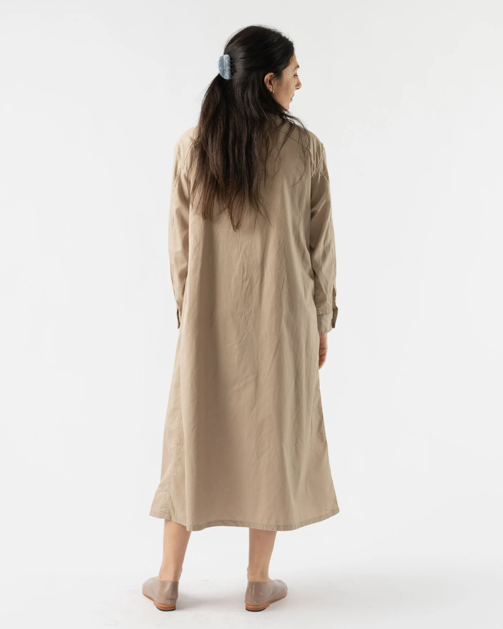 BLANK M51 Dress in Khaki Micro-Sanded Twill