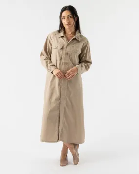 BLANK M51 Dress in Khaki Micro-Sanded Twill