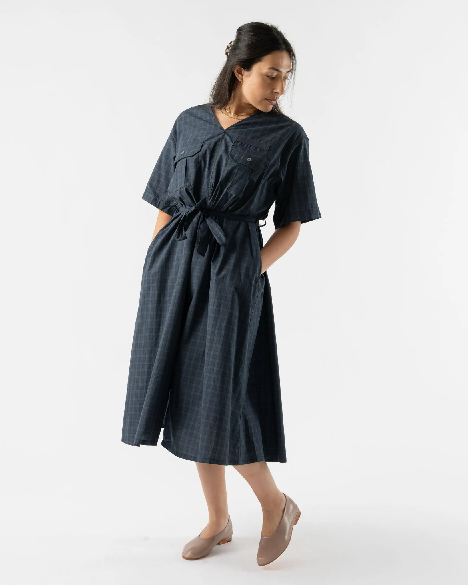 BLANK YSM Popover Dress in Blackwatch Pima Cotton