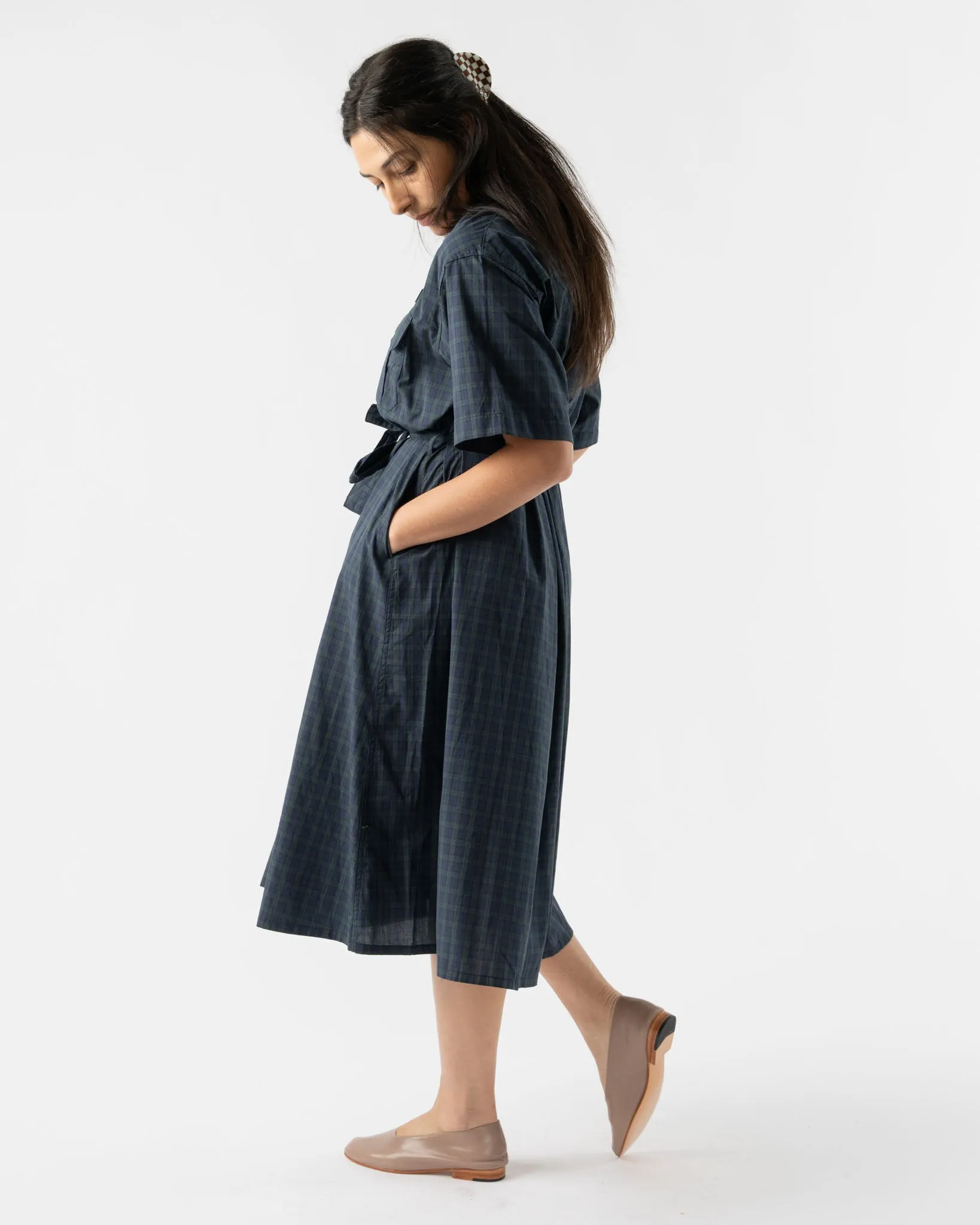 BLANK YSM Popover Dress in Blackwatch Pima Cotton