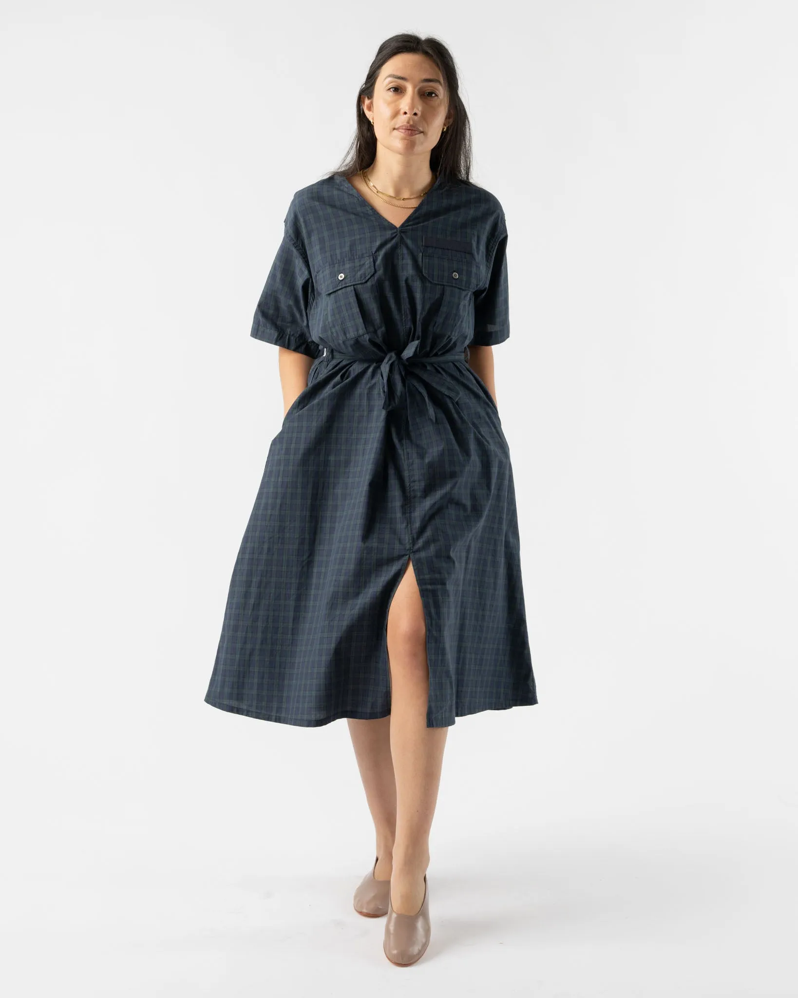 BLANK YSM Popover Dress in Blackwatch Pima Cotton