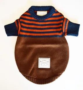 Brown x orange Breton  Sweater
