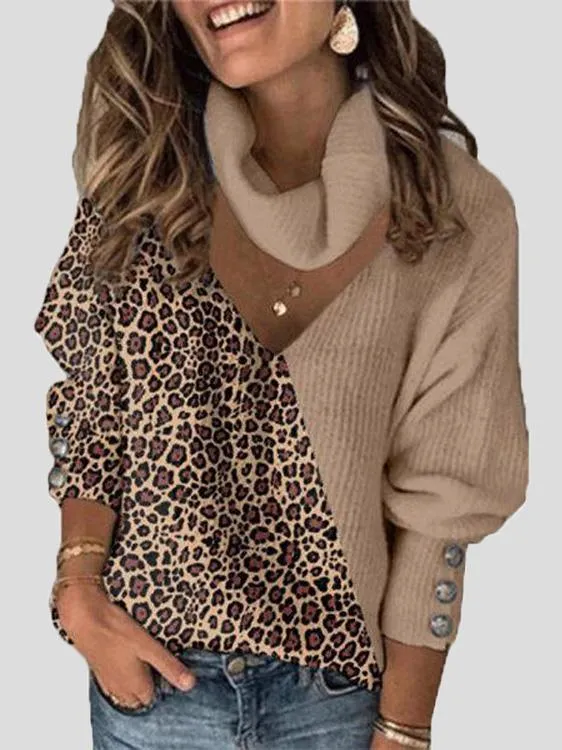Button Detail Knitted Sweater with Lace Raglan Sleeves