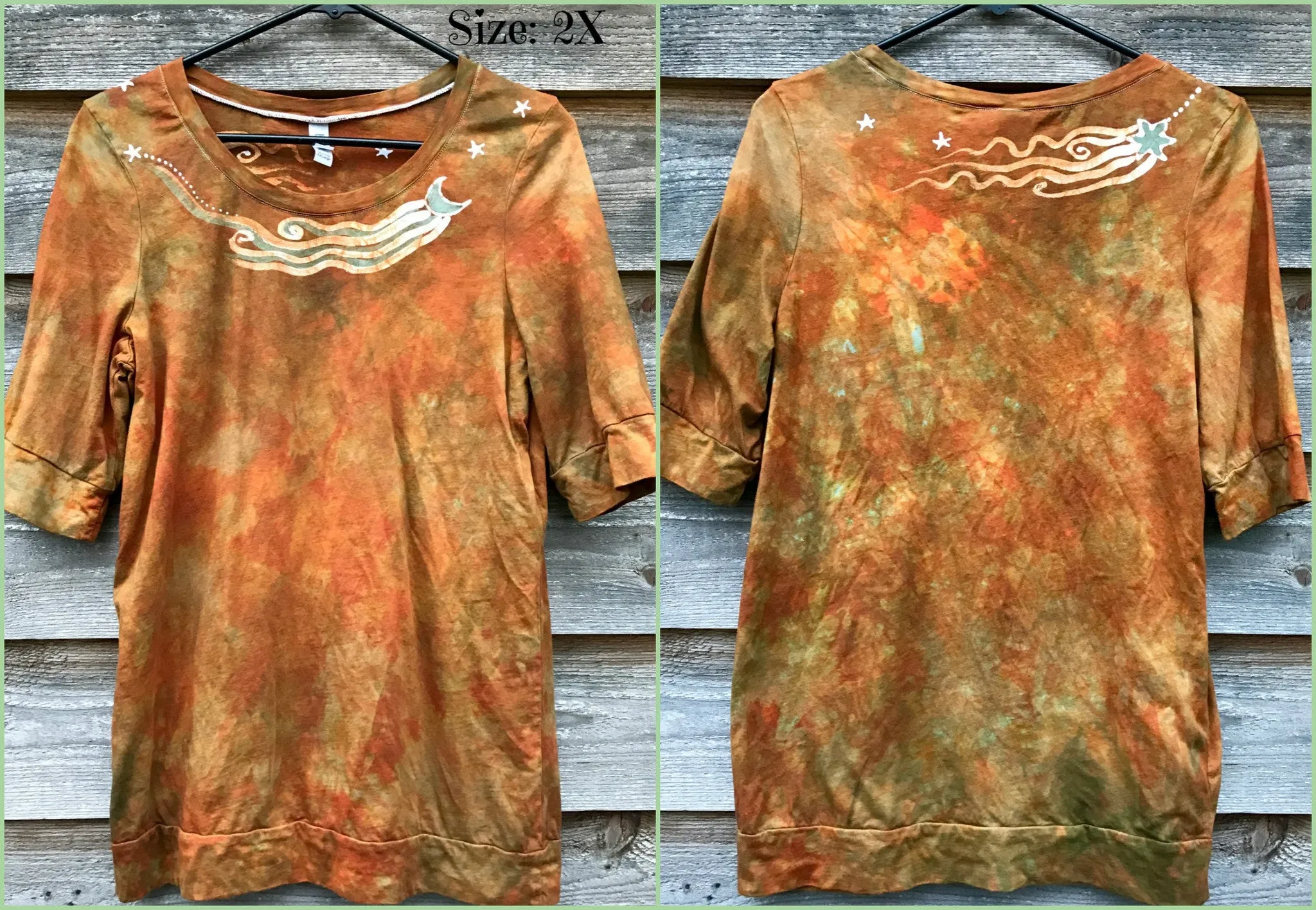 California Poppy Sale Basket Batik Top - Size XL