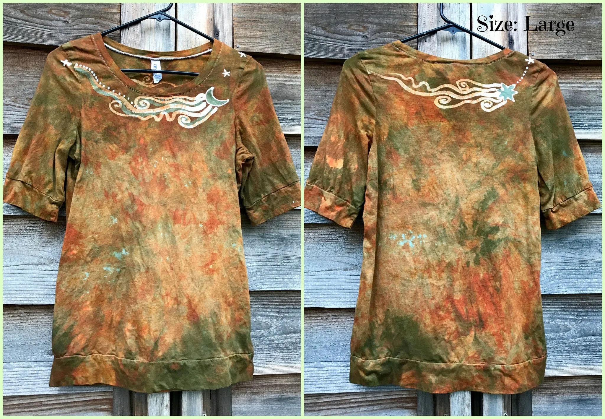California Poppy Sale Basket Batik Top - Size XL