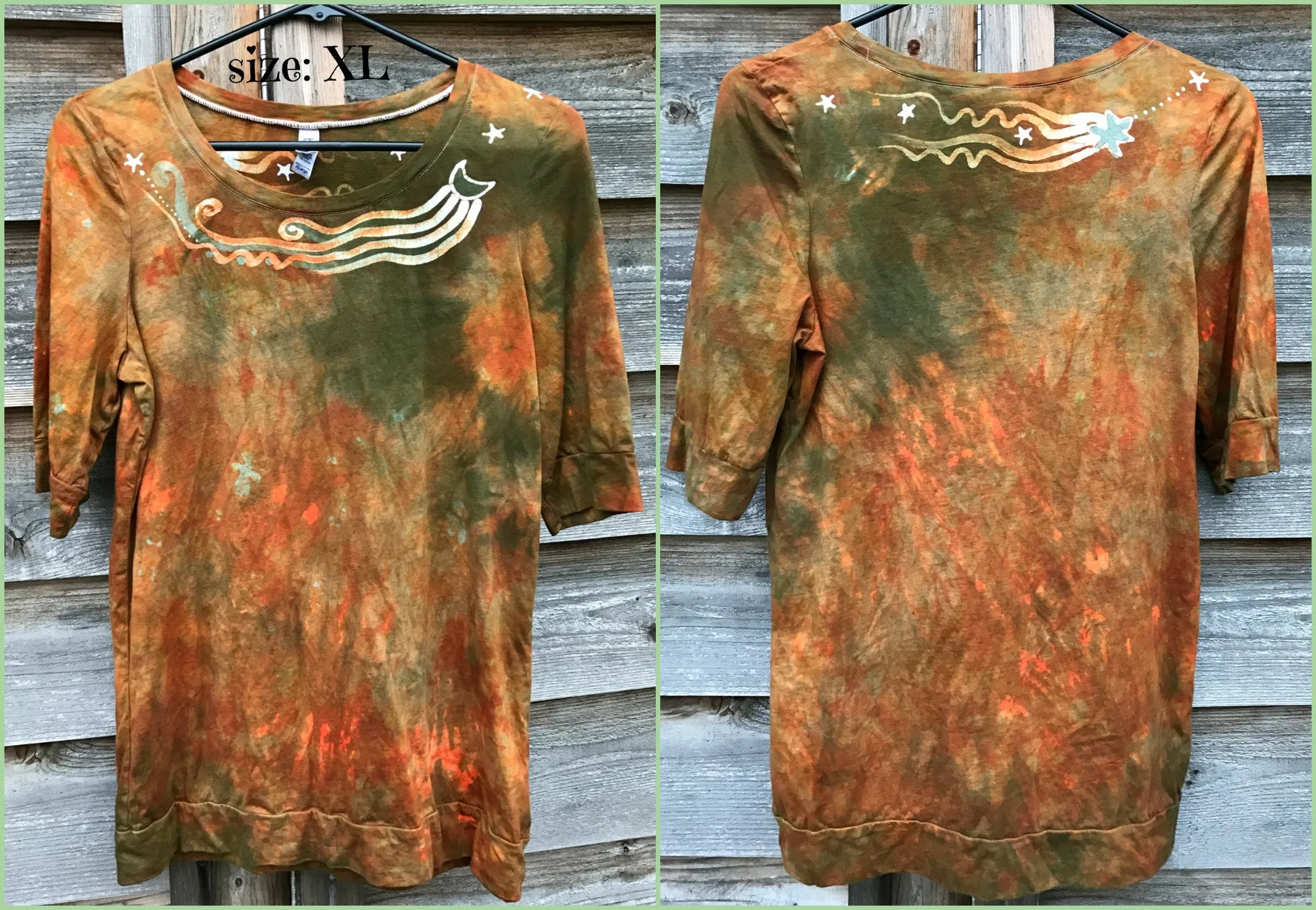 California Poppy Sale Basket Batik Top - Size XL