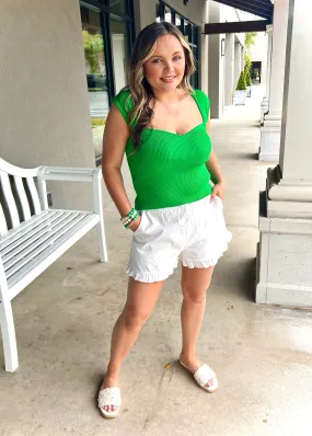 Cathy Knit Top-Green