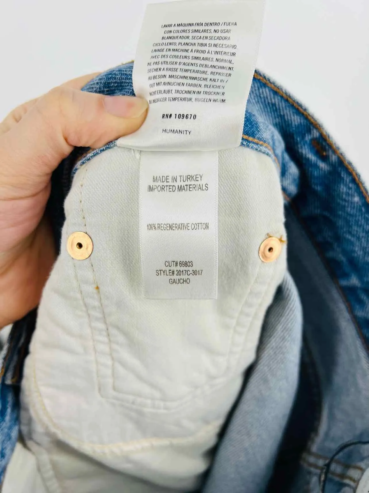 Citizens of Humanity Size 25=0 Lt Denim Wide Leg Premium Denim Jeans