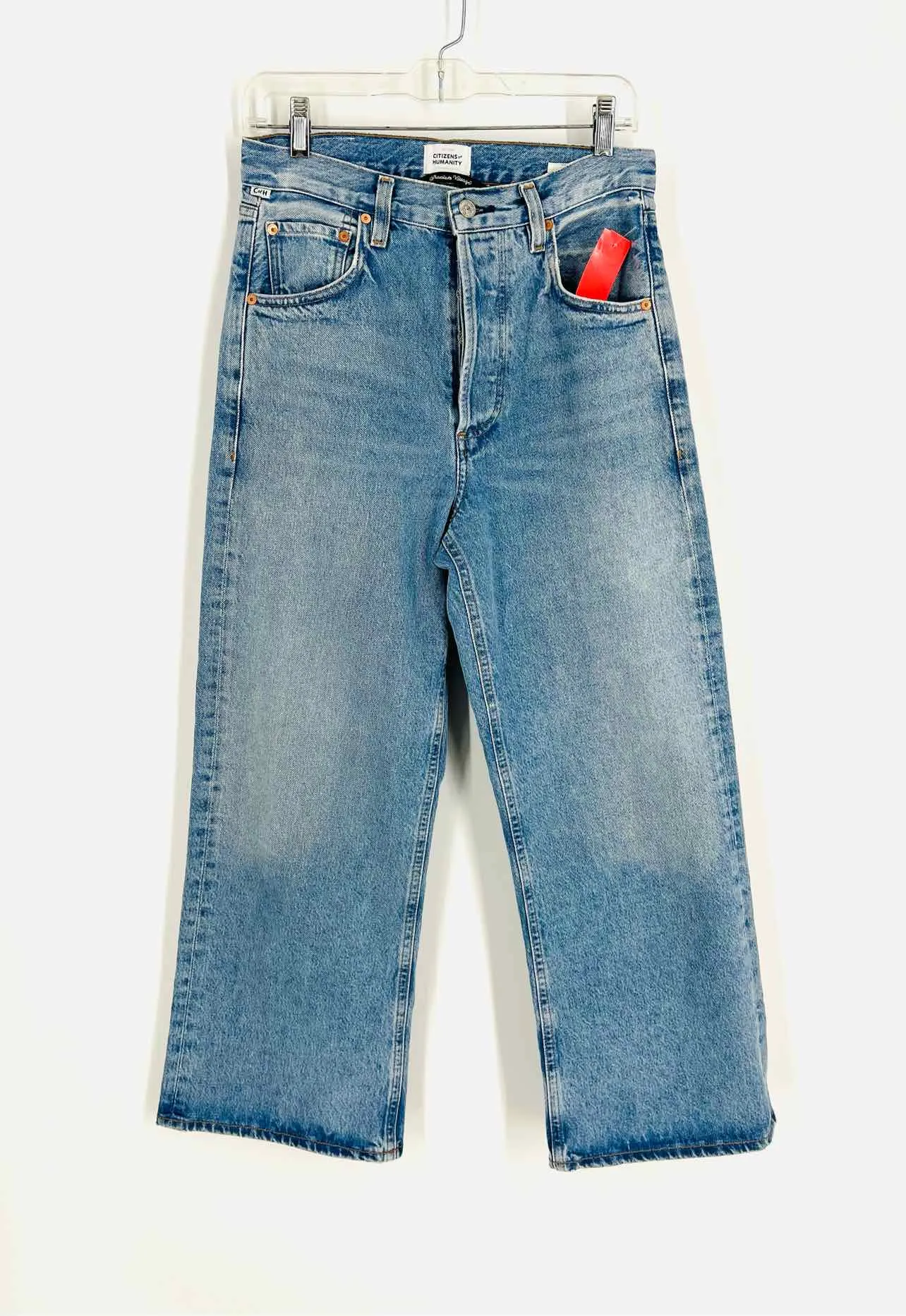 Citizens of Humanity Size 25=0 Lt Denim Wide Leg Premium Denim Jeans