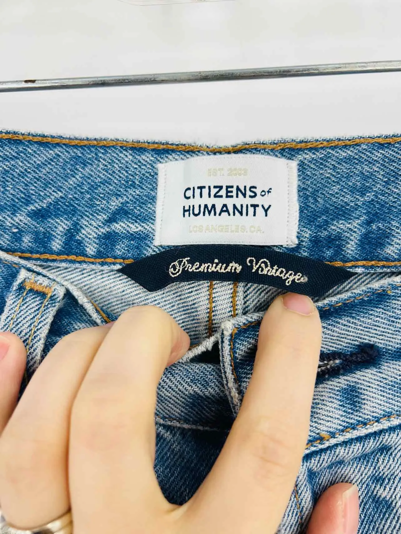 Citizens of Humanity Size 25=0 Lt Denim Wide Leg Premium Denim Jeans