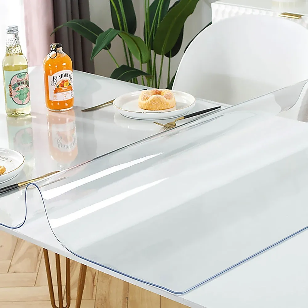 Clear PVC Tablecloth Protector 107x213.4CM, Heat & UV Resistant
