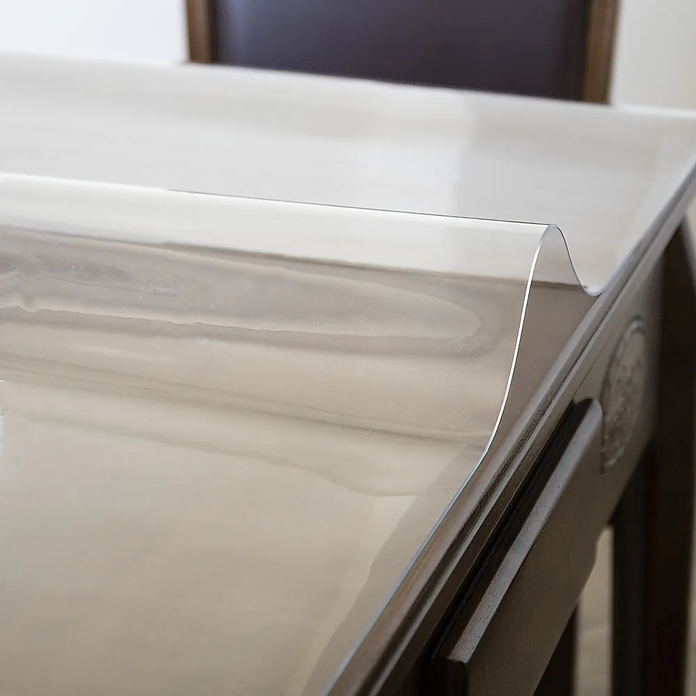 Clear PVC Tablecloth Protector 107x213.4CM, Heat & UV Resistant