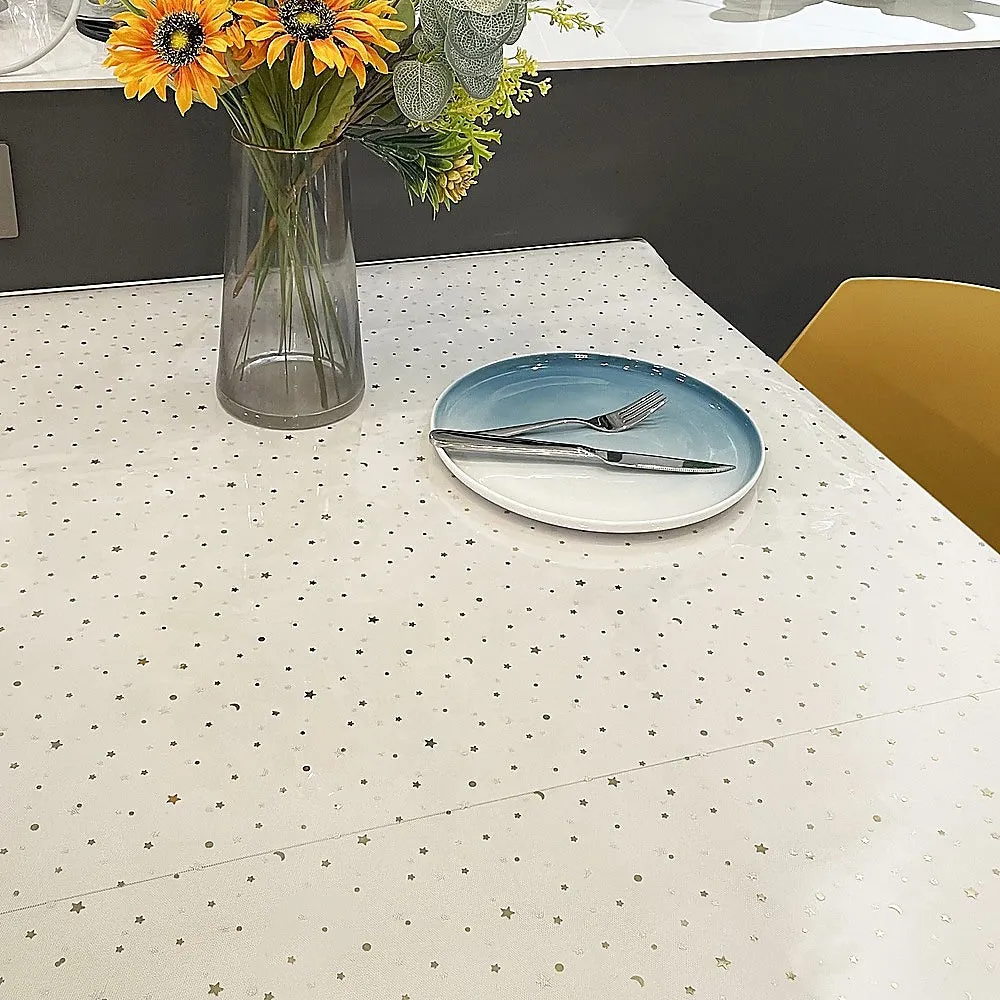 Clear PVC Tablecloth Protector 107x213.4CM, Heat & UV Resistant
