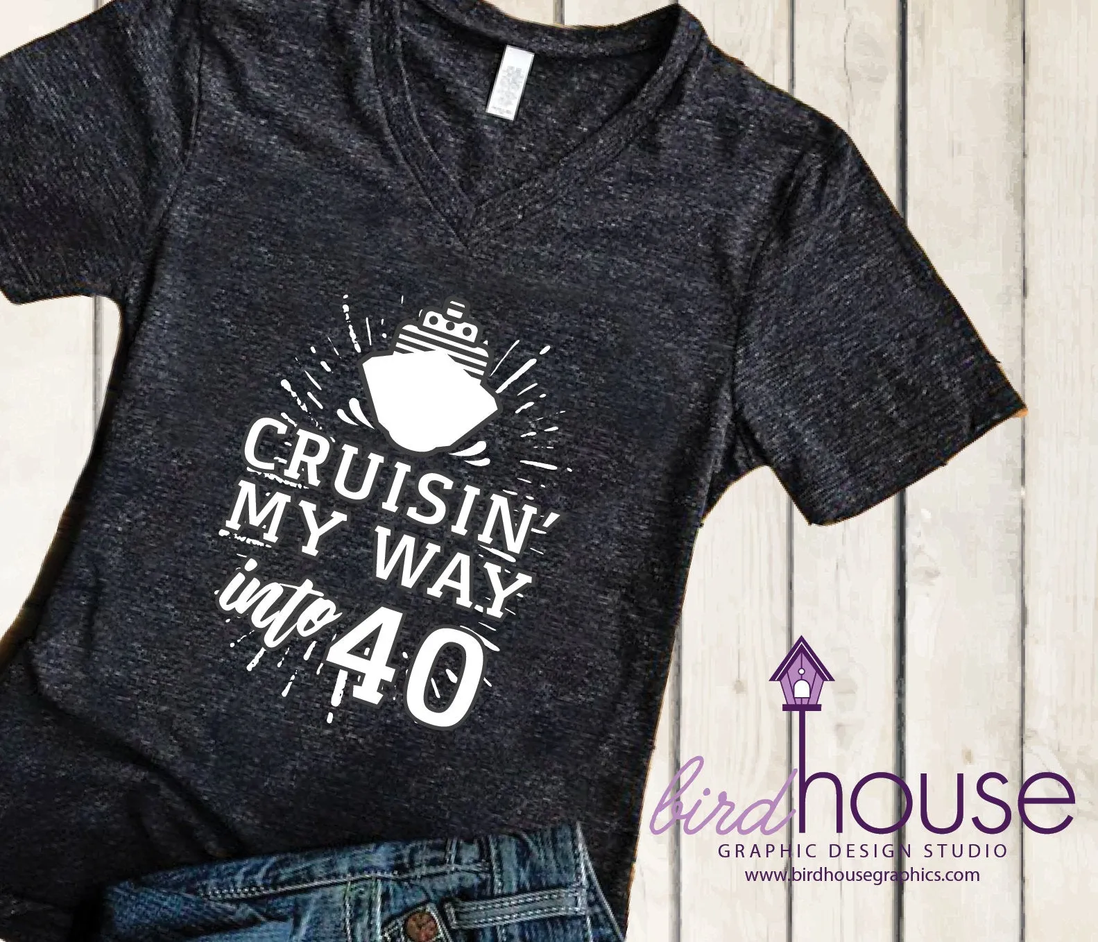 Cruisin' my way Into Any Age, Birthday Cruise Shirt, Cute Cruise Tees, Custom Any Color