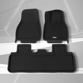Custom Fit Rubber Floor Mats for Tesla Model Y 21-24 Weisshorn