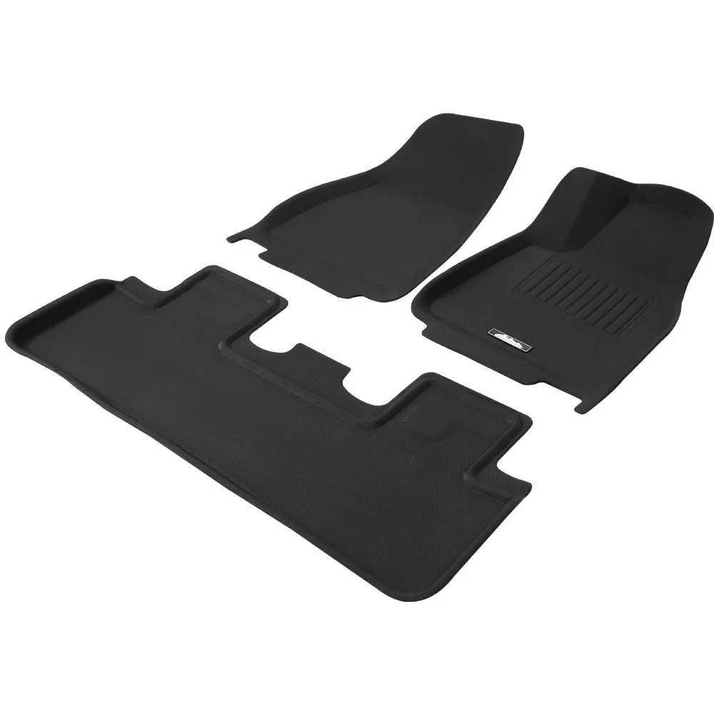 Custom Fit Rubber Floor Mats for Tesla Model Y 21-24 Weisshorn