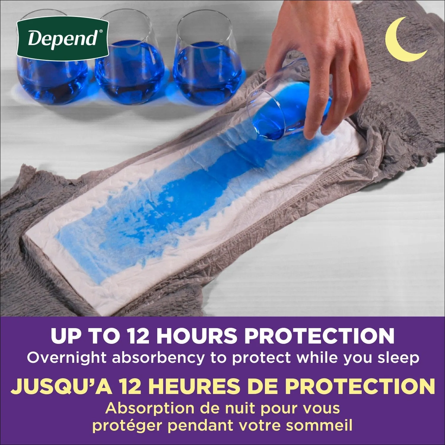 Depend Night Defense Incontinence Underwear for Men, Overnight