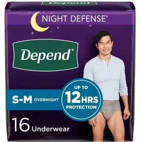 Depend Night Defense Incontinence Underwear for Men, Overnight