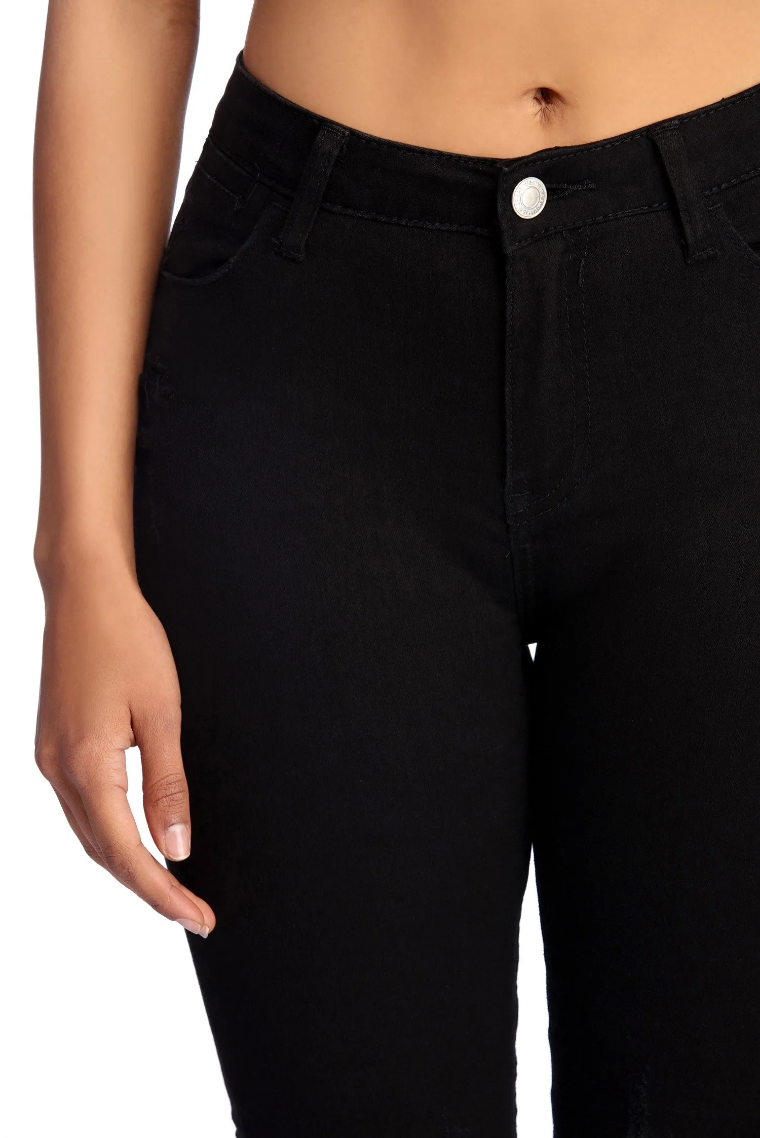 Distressed Knee Skinny Jeans