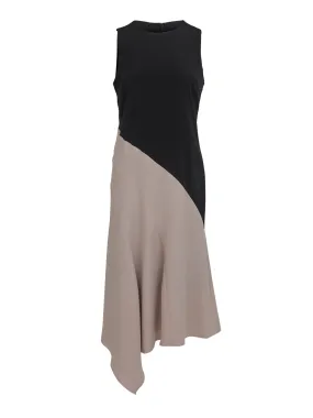 Drapey Crepe Asymmetrical Dress