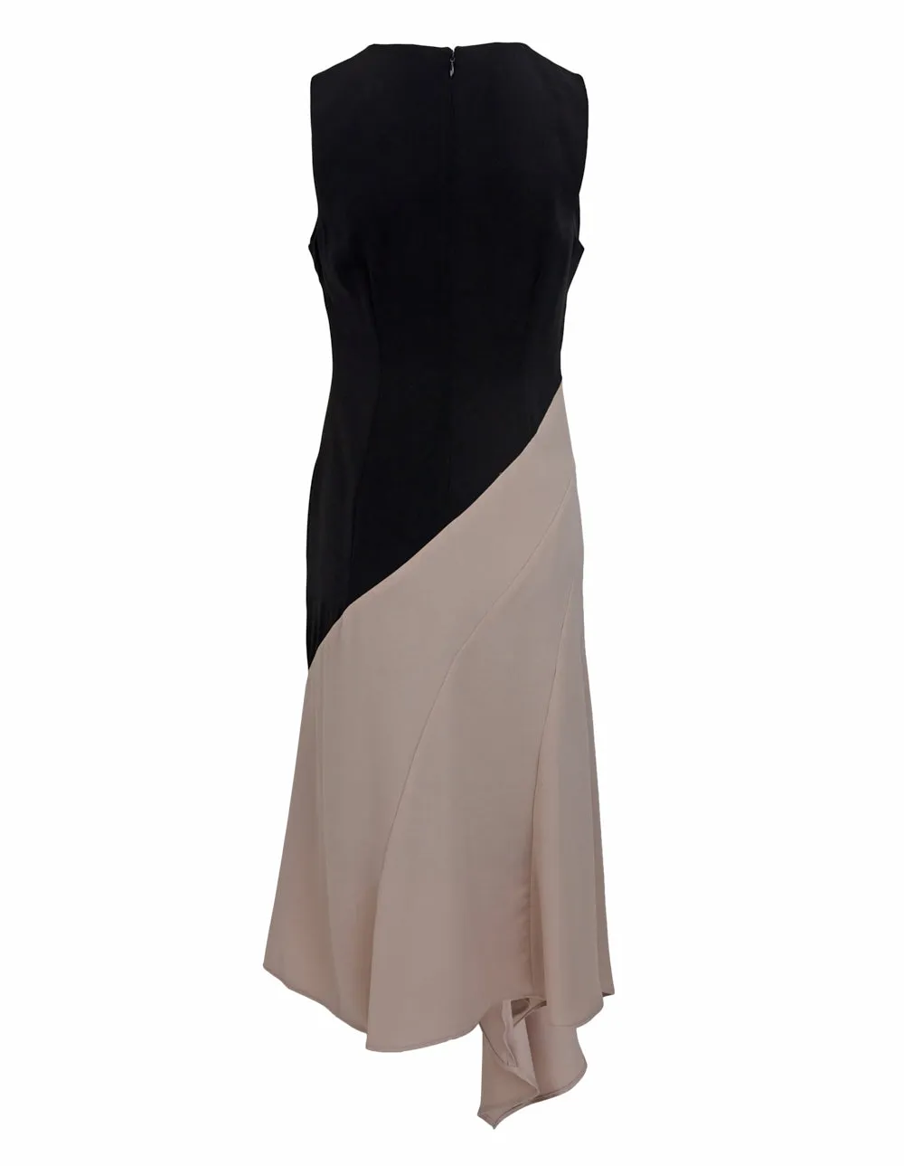 Drapey Crepe Asymmetrical Dress