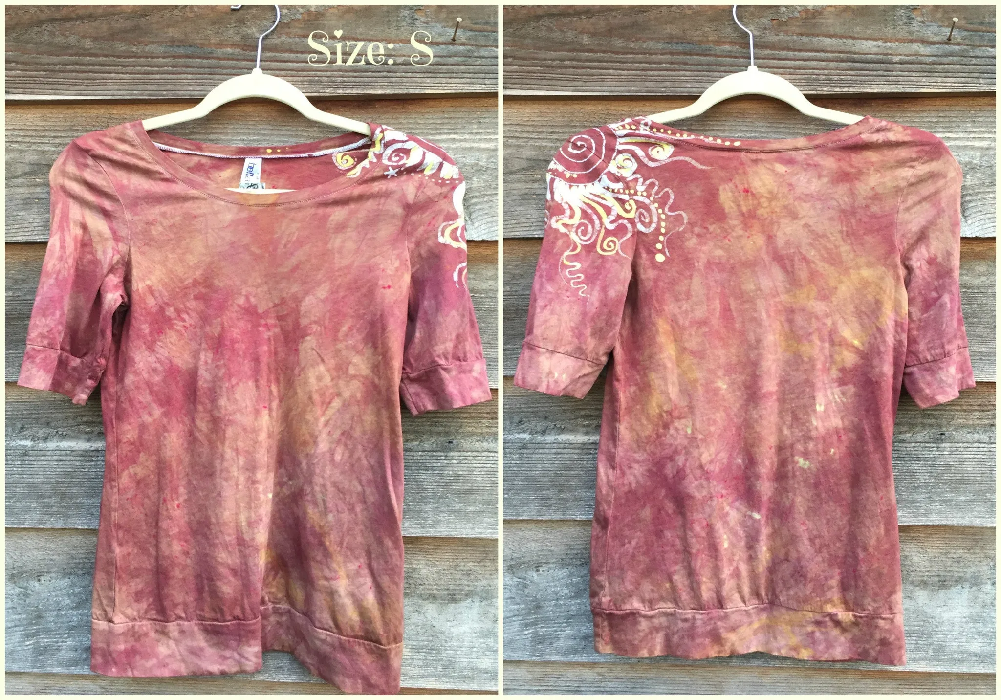 Earthy Shoulder Swirls Sale Basket Top - Size Small