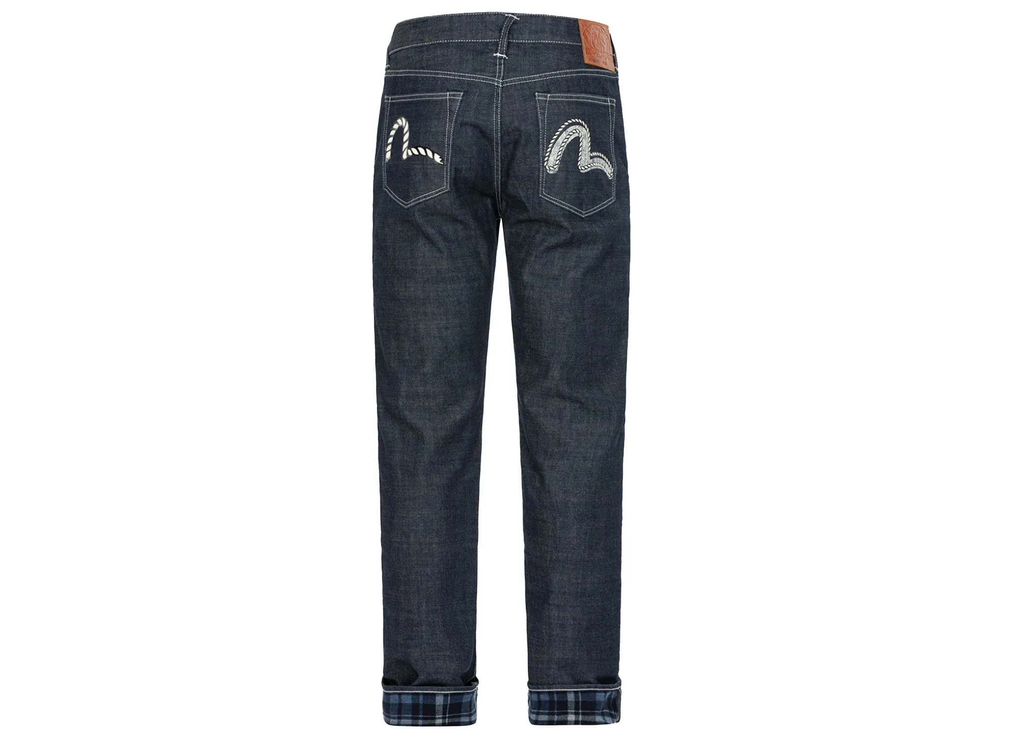 Evisu Rope Pattern Seagull Print Carrot Fit Denim Jeans