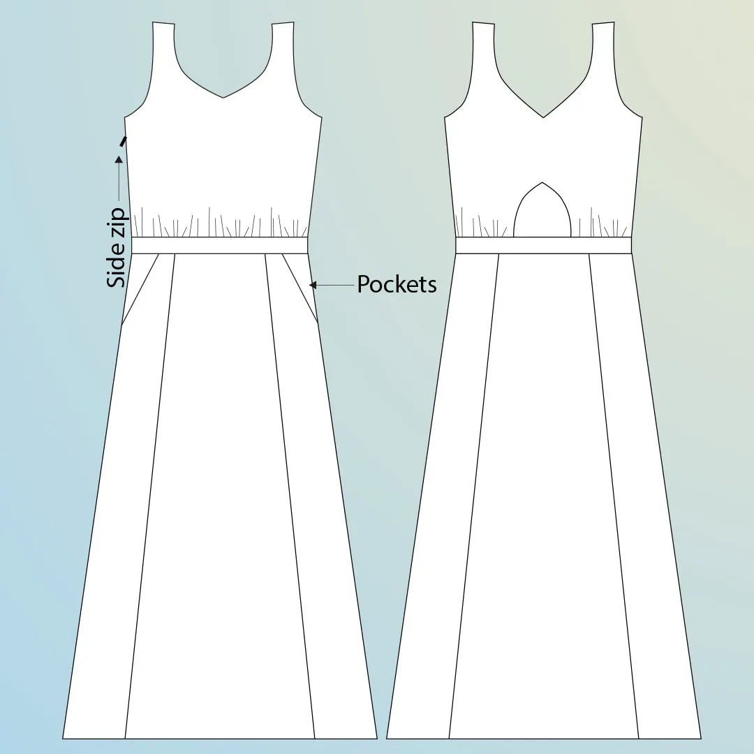 Experimental Space - Rosalee Dress Sewing Pattern