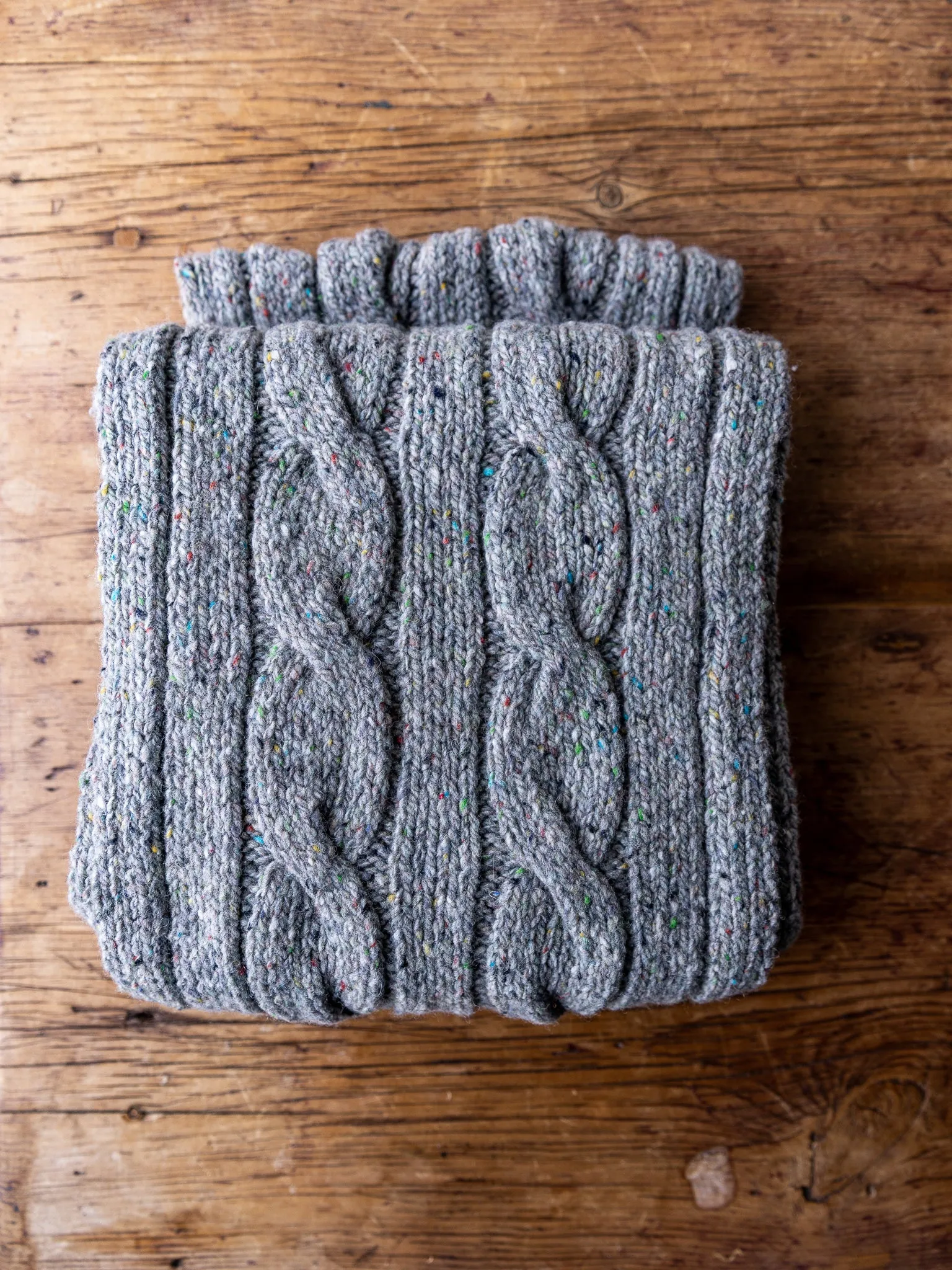 Fisherman ~ Donegal Cable Knit Scarf
