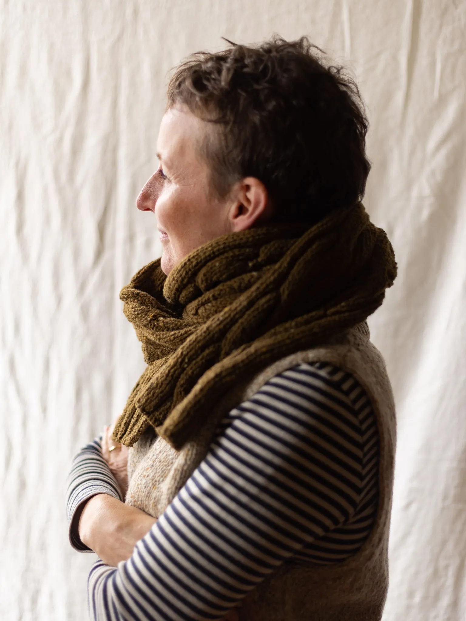 Fisherman ~ Donegal Cable Knit Scarf