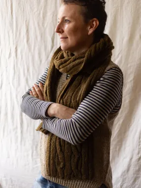 Fisherman ~ Donegal Cable Knit Scarf